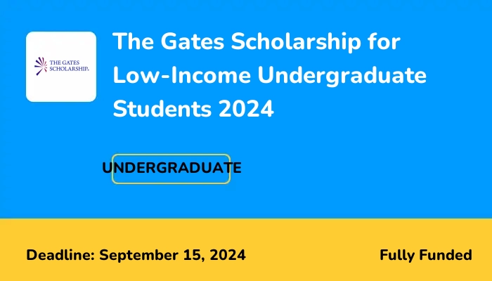 The Gates Scholarship for Low-Income Undergraduate Students 2024 ...