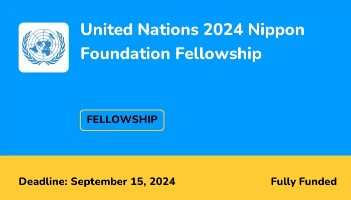 United Nations 2024 Nippon Foundation Fellowship